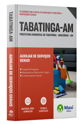 Apostila Prefeitura de Tabatinga - AM - 2024 - Auxiliar de Serviços Gerais