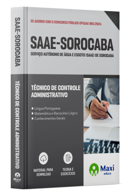Apostila SAAE Sorocaba - 2024 - Técnico de Controle Administrativo