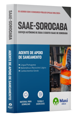 Apostila SAAE Sorocaba - 2024 - Agente de Apoio de Saneamento