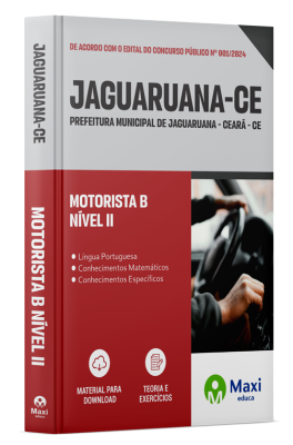 Apostila Prefeitura de Jaguaruana - CE - 2024 - Motorista B Nível II