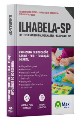 Apostila Prefeitura de Ilhabela - SP - 2024 - Professor de Educação Básica – PEB I – Educação Infantil