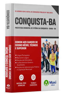 Apostila Prefeitura de Vitória da Conquista - BA - 2024 - Comum aos cargos de Ensino Médio, Técnico e Superior