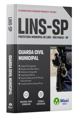 Apostila Prefeitura de Lins  - SP - 2024 - Guarda Civil Municipal