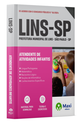 Apostila Prefeitura de Lins  - SP - 2024 - Atendente de Atividades Infantis