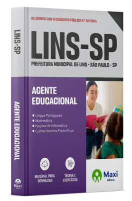 Apostila Prefeitura de Lins  - SP - 2024 - Agente Educacional