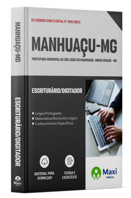 Apostila Prefeitura de São João do Manhuaçu - MG - 2024 - Escriturário/Digitador