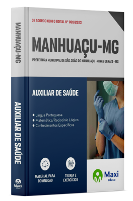 Apostila Prefeitura de São João do Manhuaçu - MG - 2024 - Auxiliar de Saúde