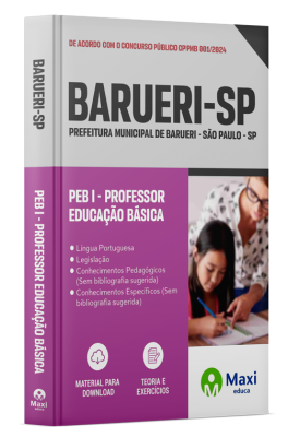 Apostila Prefeitura de Barueri - SP - 2024 - PEB I - Professor Educação Básica
