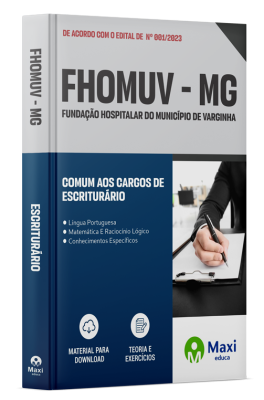 Apostila FHOMUV - MG 2024 - Escriturário