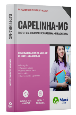 Apostila Prefeitura de Capelinha-MG 2024 - Auxiliar de Secretaria Escolar