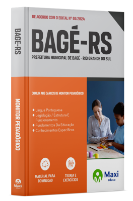 Apostila Prefeitura de Bagé-RS 2024 - Monitor Pedagógico