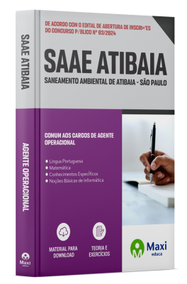 Apostila SAAE Atibaia 2024 - Agente Operacional