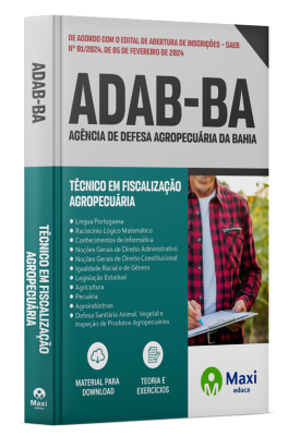 Apostila ADAB - 2024 - Técnico em Fiscalização Agropecuária