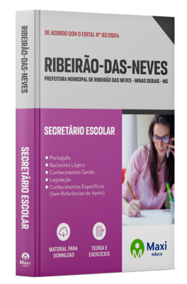 Apostila Prefeitura de Ribeirão das Neves - MG - 2024 - Secretário Escolar