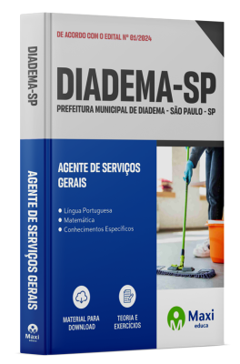 Apostila Prefeitura de Diadema  - SP - 2024 - Agente de Serviços Gerais