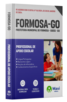 Apostila Prefeitura de Formosa - GO - 2024 - Profissional de Apoio Escolar