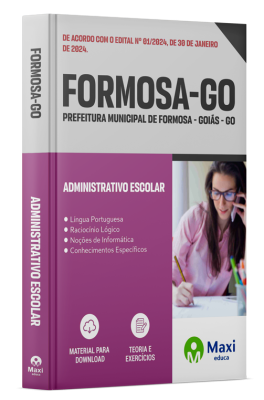 Apostila Prefeitura de Formosa - GO - 2024 - Administrativo Escolar