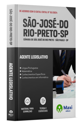 Apostila Câmara São José do Rio Preto - SP - 2024 - Agente Legislativo