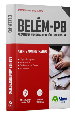 Apostila Prefeitura de Belém - PB - 2024 - Agente Administrativo