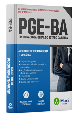 Apostila PGE-BA - 2024 - Assistente de Procuradoria Temporária