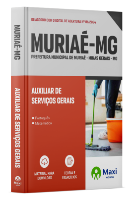 Apostila Prefeitura de Muriaé - MG - 2024 - Auxiliar de Serviços Escolares
