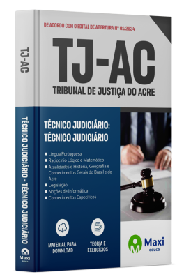 Apostila TJ-AC - 2024 - Técnico judiciário - Técnico judiciário