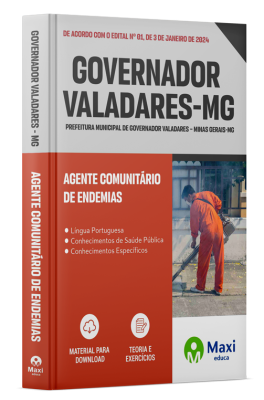 Apostila Prefeitura de Governador Valadares - MG - 2024 - Agente Comunitário de Endemias