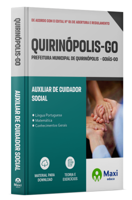 Apostila Prefeitura de Quirinópolis - GO - 2024 - Auxiliar de Cuidador Social