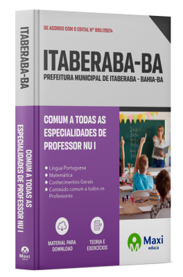 Apostila Prefeitura de Itaberaba -BA - 2024 - Comum a todas as Especialidades de Professor NU I