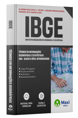 Apostila IBGE  2024 - Técnico em Informações Geográficas e Estatísticas - CNU - Bloco 8 - Nível Intermediário