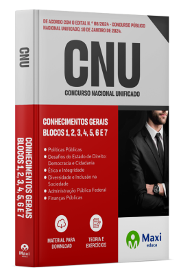 Apostila CNU  2024 - Conhecimentos gerais para os BLOCOS 1, 2, 3, 4, 5, 6 e 7