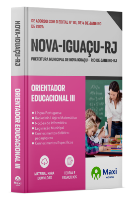 Apostila Prefeitura de Nova Iguaçu - RJ - 2024 - Orientador Educacional III