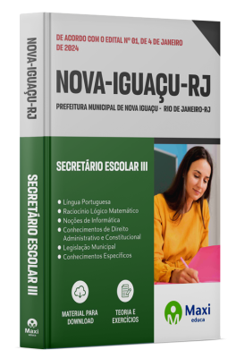 Apostila Prefeitura de Nova Iguaçu - RJ - 2024 - Secretário Escolar III