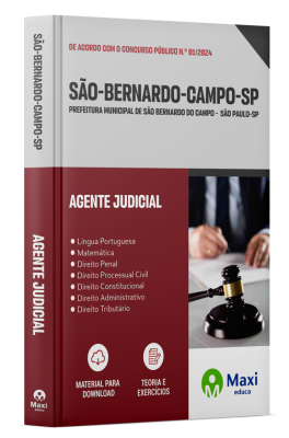 Apostila Prefeitura de São Bernardo do Campo - SP - 2024 - Agente Judicial