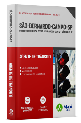 Apostila Prefeitura de São Bernardo do Campo - SP - 2024 - Agente de Trânsito