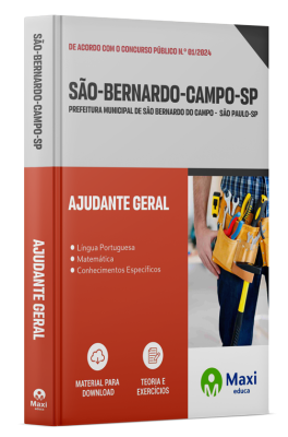 Apostila Prefeitura de São Bernardo do Campo - SP - 2024 - Ajudante Geral