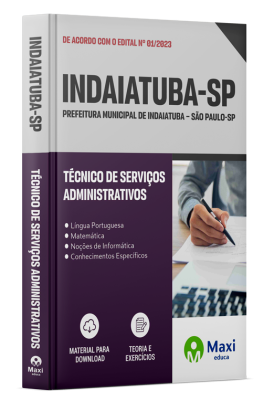 Apostila Prefeitura de Indaiatuba - SP - 2024 - Técnico de Serviços Administrativos