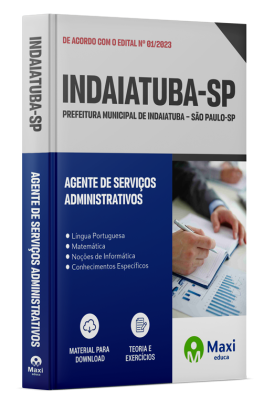 Apostila Prefeitura de Indaiatuba - SP - 2024 - Agente de Serviços Administrativos