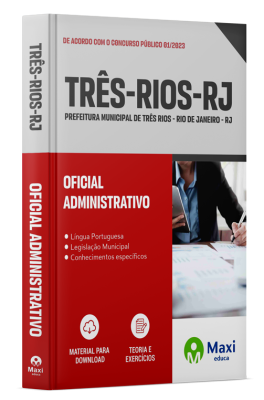 Apostila Prefeitura de Três Rios - RJ - 2024 - Oficial Administrativo