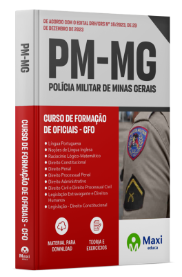 Apostila PM-MG - 2024 - Curso de Formação de Oficiais - CFO