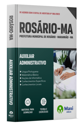Apostila Prefeitura de Rosário - MA - 2024 - Auxiliar Administrativo