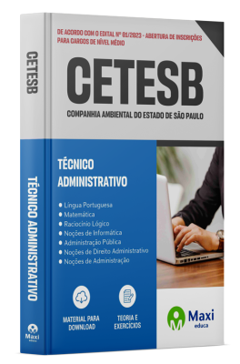 Apostila Cetesb 2024 - Técnico Administrativo