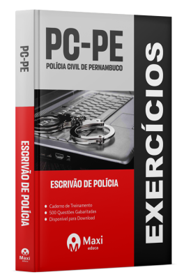 Caderno de Questões PC-PE - 2024 - 500 questões gabaritadas - Praticando - Escrivão de Polícia