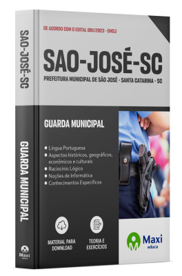 Apostila Prefeitura de São José - SC - 2024 - Guarda Municipal