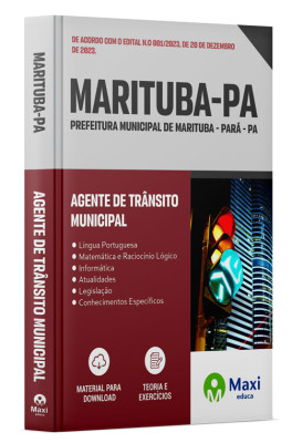 Apostila Prefeitura de Marituba - PA - 2024 - Agente de Trânsito Municipal