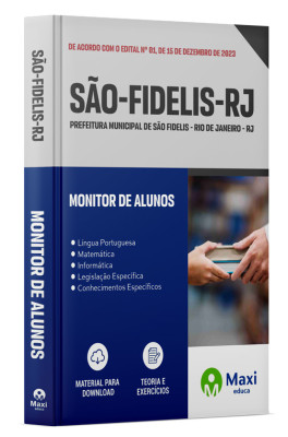 Apostila Prefeitura de São Fidelis - RJ - 2024 - Monitor de Alunos