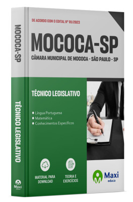 Apostila Câmara de Mococa - SP - 2024 - Técnico Legislativo