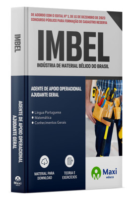 Apostila IMBEL - 2024 - Agente de Apoio Operacional Ajudante Geral
