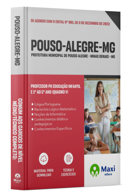 Apostila Prefeitura de Pouso Alegre - MG - 2023 - Professor PII Educação Infantil e 1º ao 5º Ano (Quadro V)