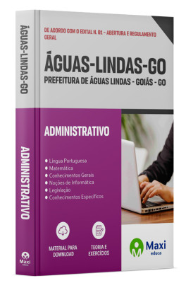 Apostila Prefeitura de Águas Lindas - GO - 2023 - Administrativo